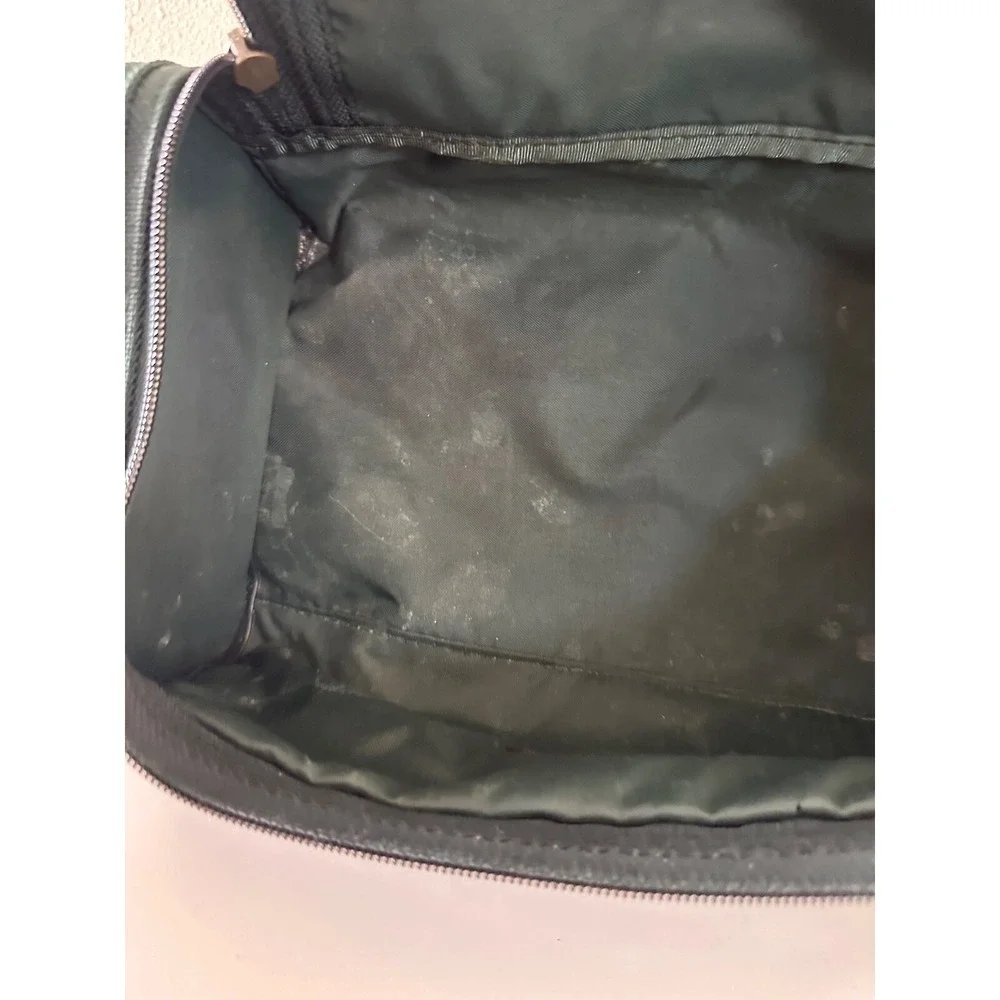 Tumi Case Zippered Travel Dark Green Canvas Unisex Accessory Cosmetic Hang fob